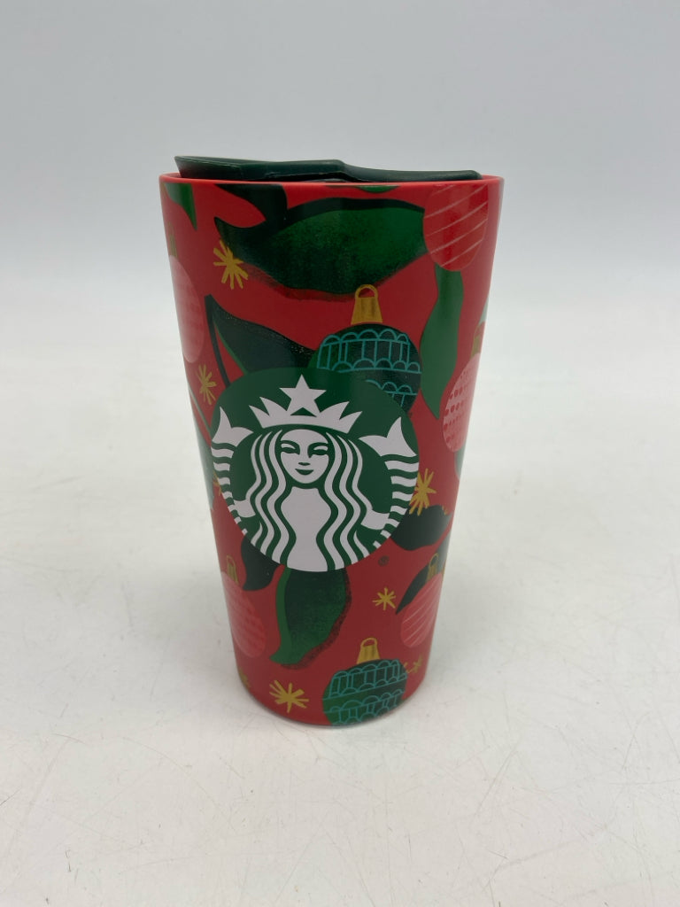 Red Green Christmas Ceramic Tumbler