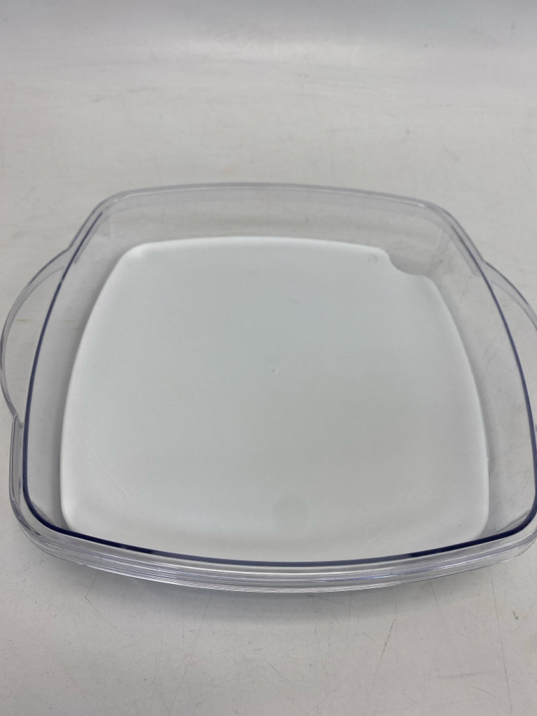 Pampered Chef White Clear Serving Piece