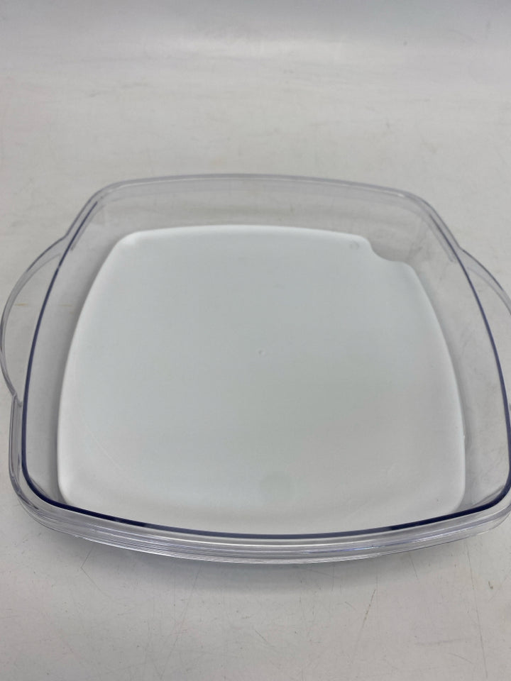 Pampered Chef White Clear Serving Piece