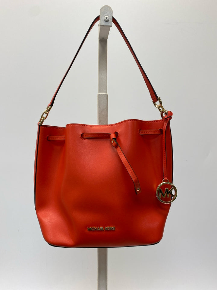 Michael Kors Dark Coral Drawstring(s) Handbag