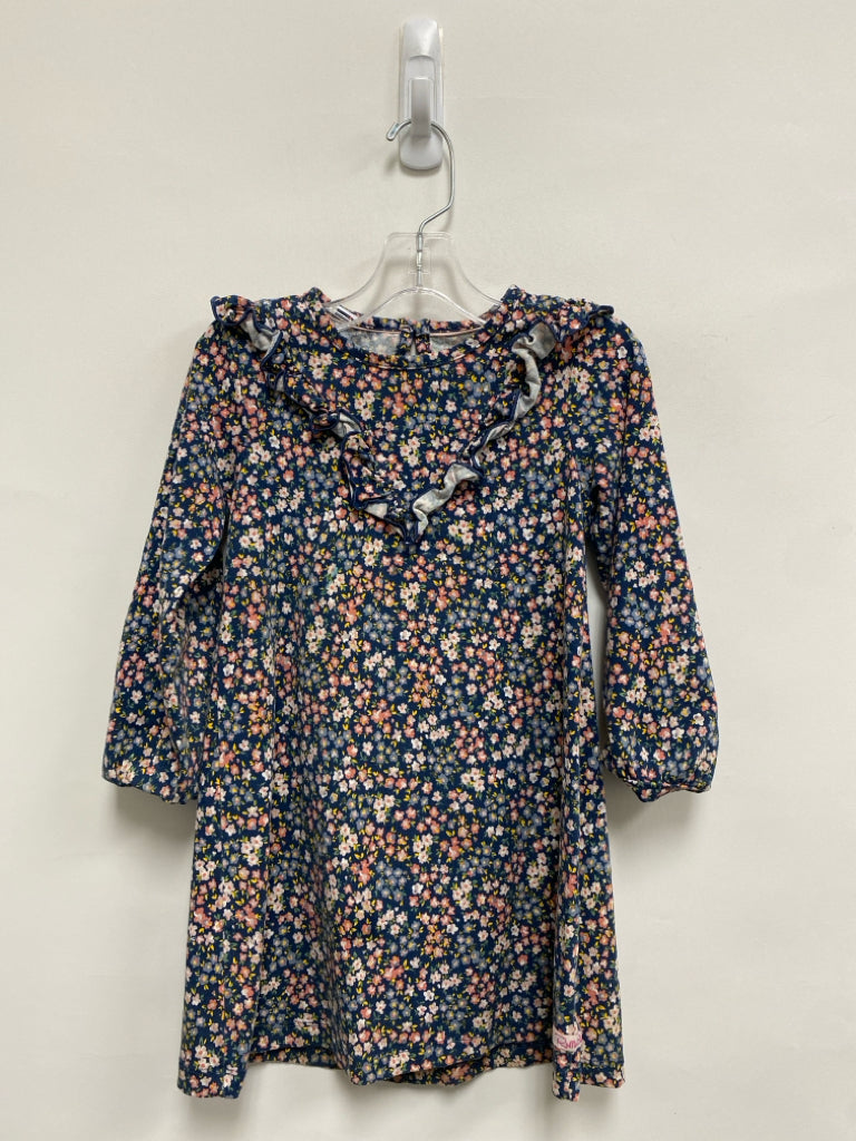 Ruffle Butts SIZE 4 Navy Pink Flowers Girl&