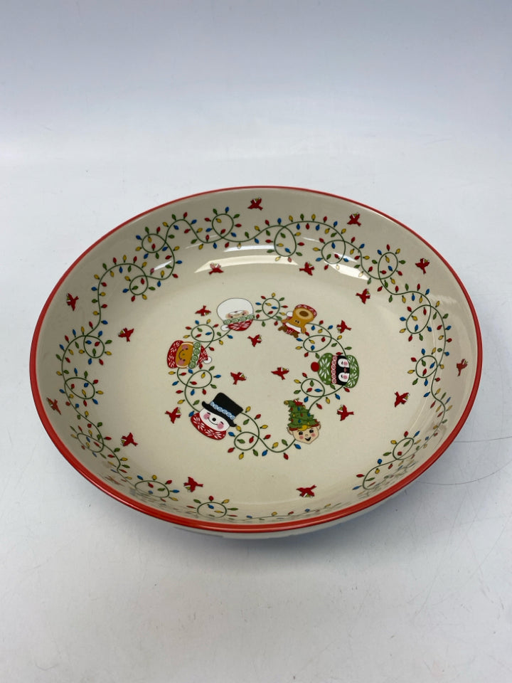 Temp-tations Cream Red/Multi Characters Ceramic Christmas