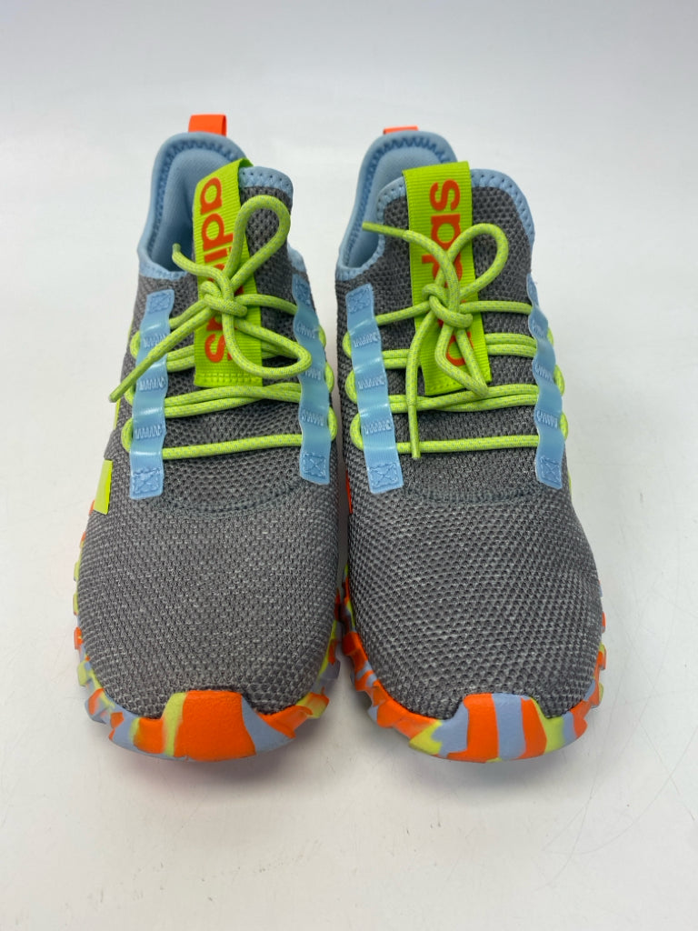 Adidas  Size 6.5 Gray Green/Org Lace-up Sneakers