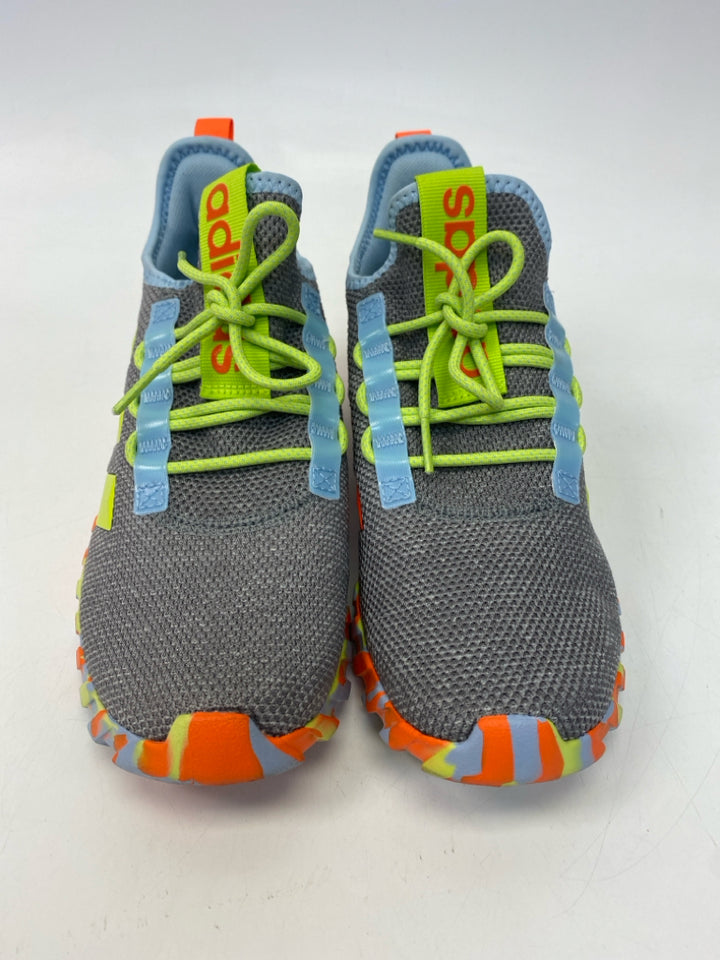 Adidas  Size 6.5 Gray Green/Org Lace-up Sneakers