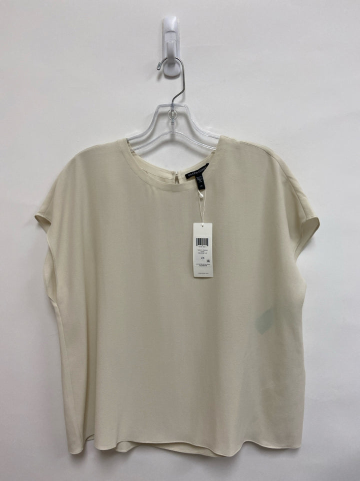 NWT Eileen Fisher Size L Cream Silk Ladies Top