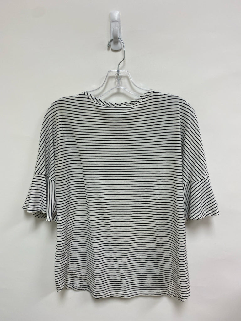 Cabi Size XS White Black Stripes Ladies Top