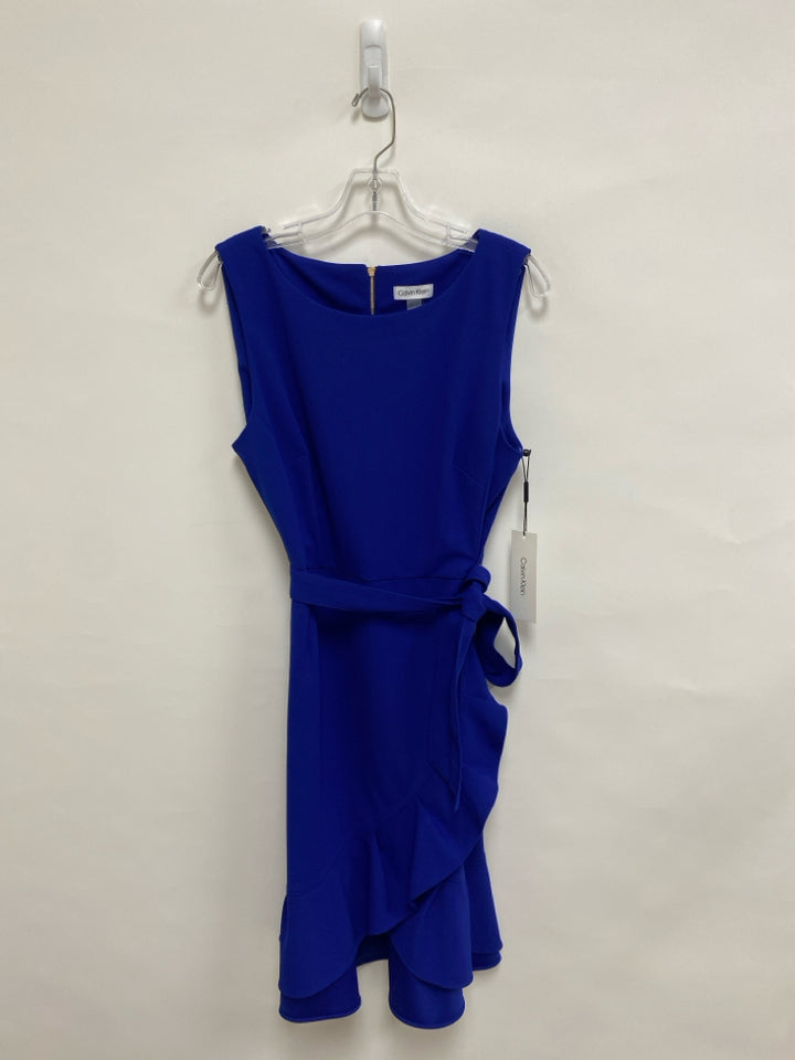 NWT Calvin Klein Size 14 Royal Blue Sleeveless Ladies Dress