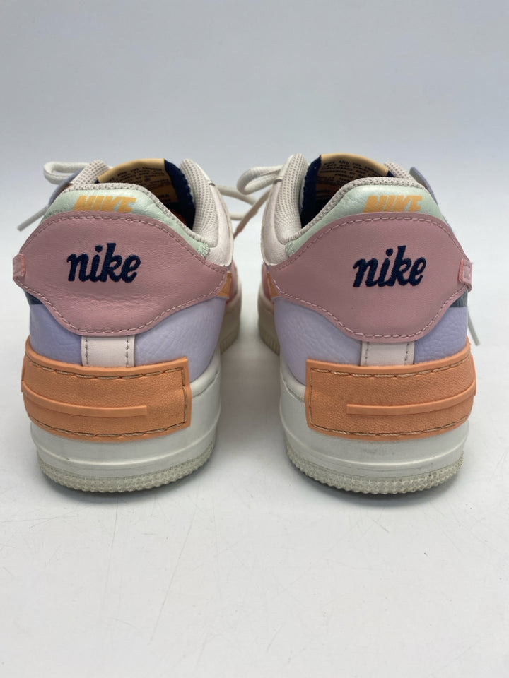 Nike  Size 11 White/Pink Orange Lace-up Sneakers