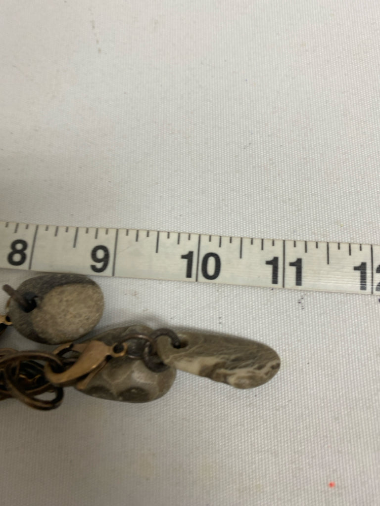 Bronze Gray/Tan Charms Necklace