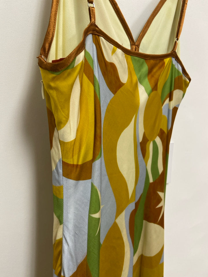 NWT ASTR Size XS Brown Green/Blue Sleeveless Ladies Dress