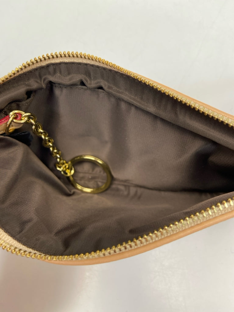 Dooney &amp; Bourke Plum Tan Signature Wristlet