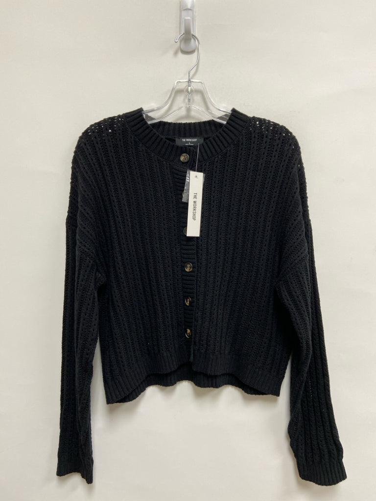 NWT Size L Black Texture Cardigan Ladies Sweater