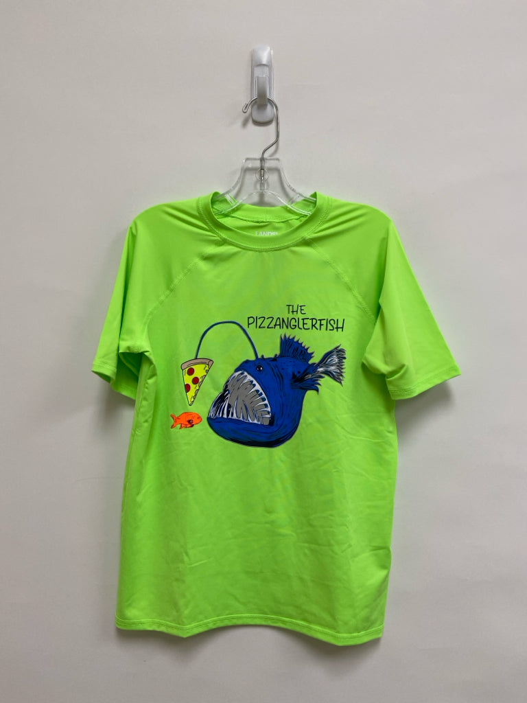 Lands End SIZE 10/12 Neon Green Boy&