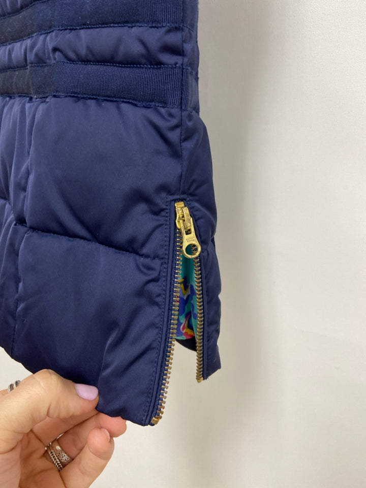 LILLY PULITZER Size XS Navy Quilted Puffer Ladies Vest