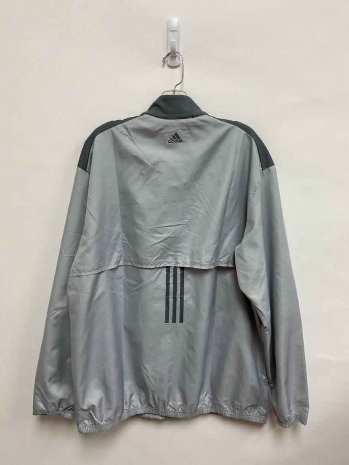 Adidas Size L Gray Zip Down Men&