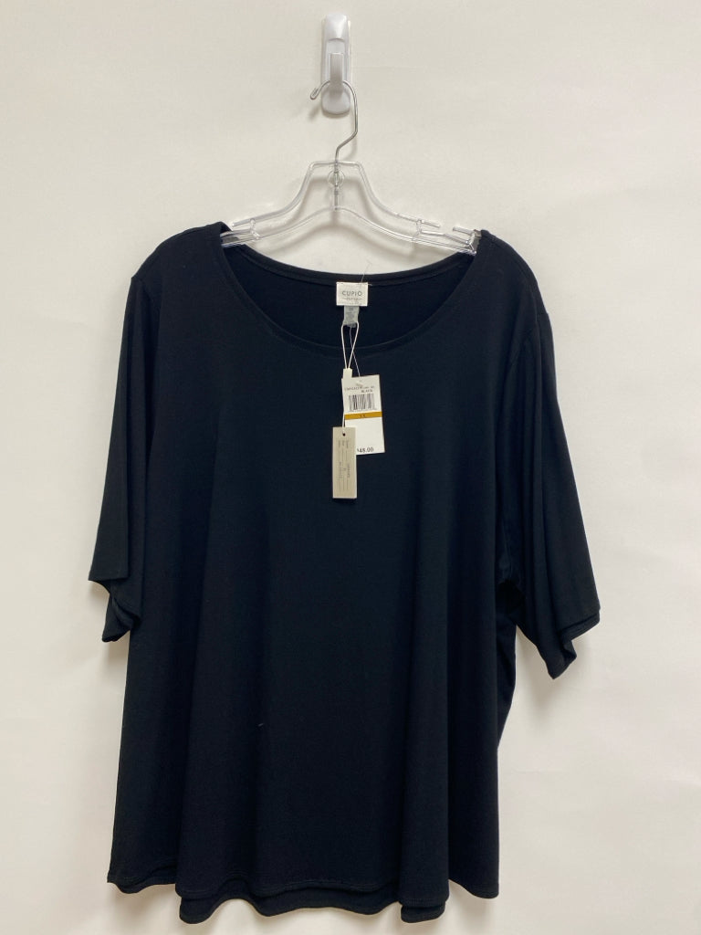 NWT Cupio  SIZE  3X Black Plus Size Top