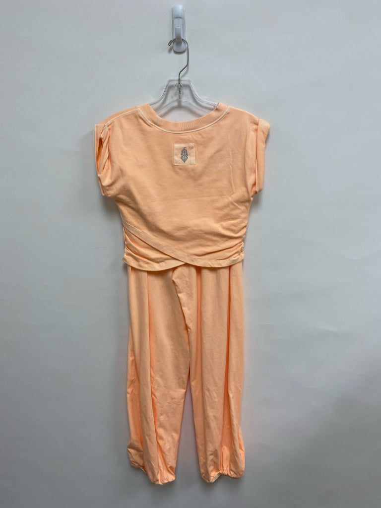 Free People Size S Orange Sleeveless Ladies 2pc Pant Set