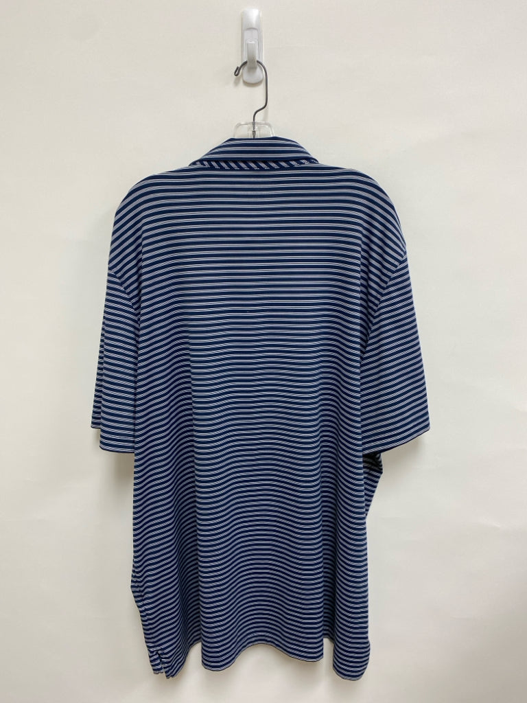 Vineyard Vines Size XXL Navy White Stripes Polo Men&