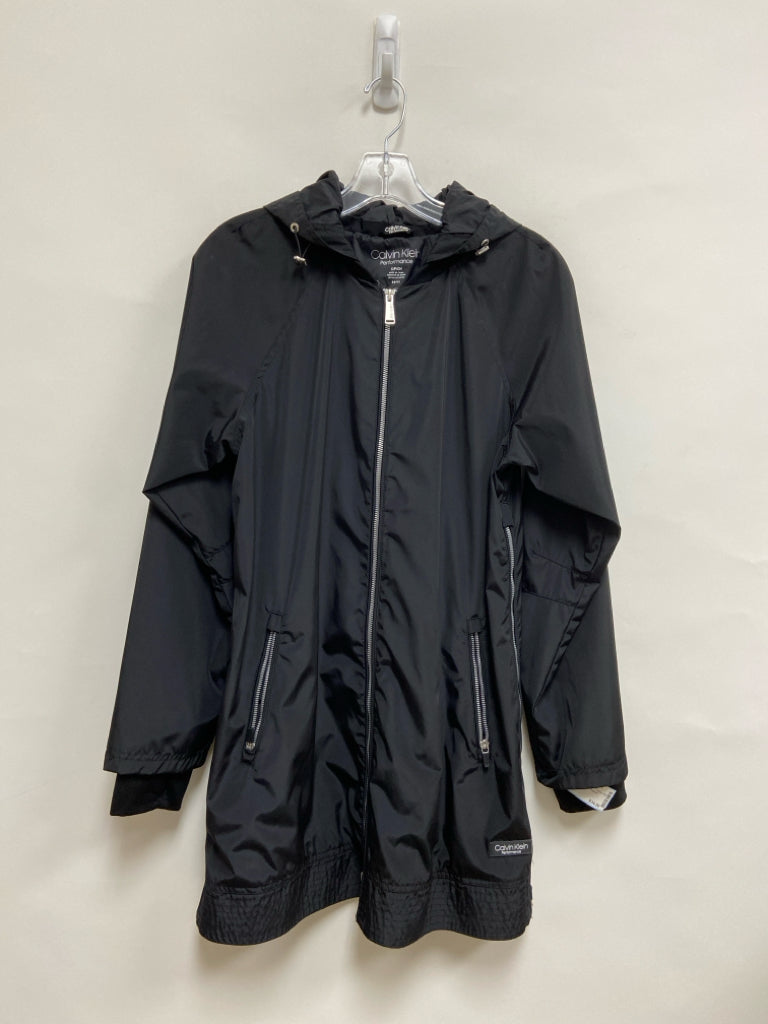 Calvin Klein Size S Black Zip Down Hooded Ladies Jacket