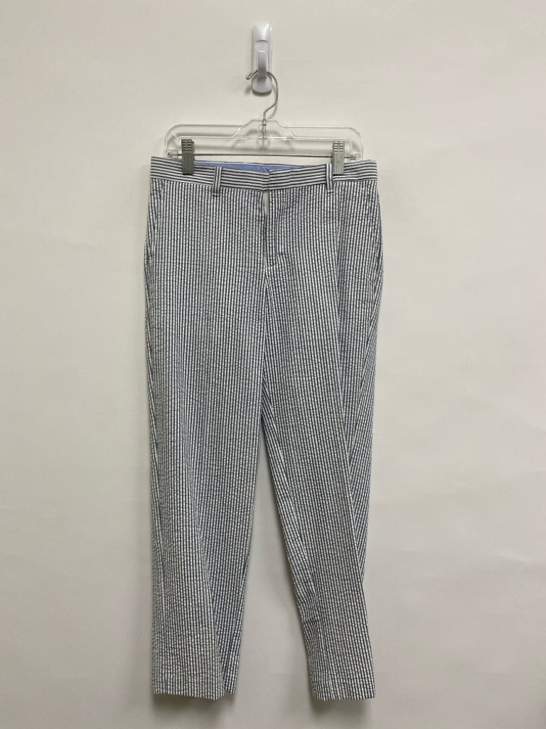 NWT Izod SIZE 10 White/Blue Stripe Seersucker Boy&
