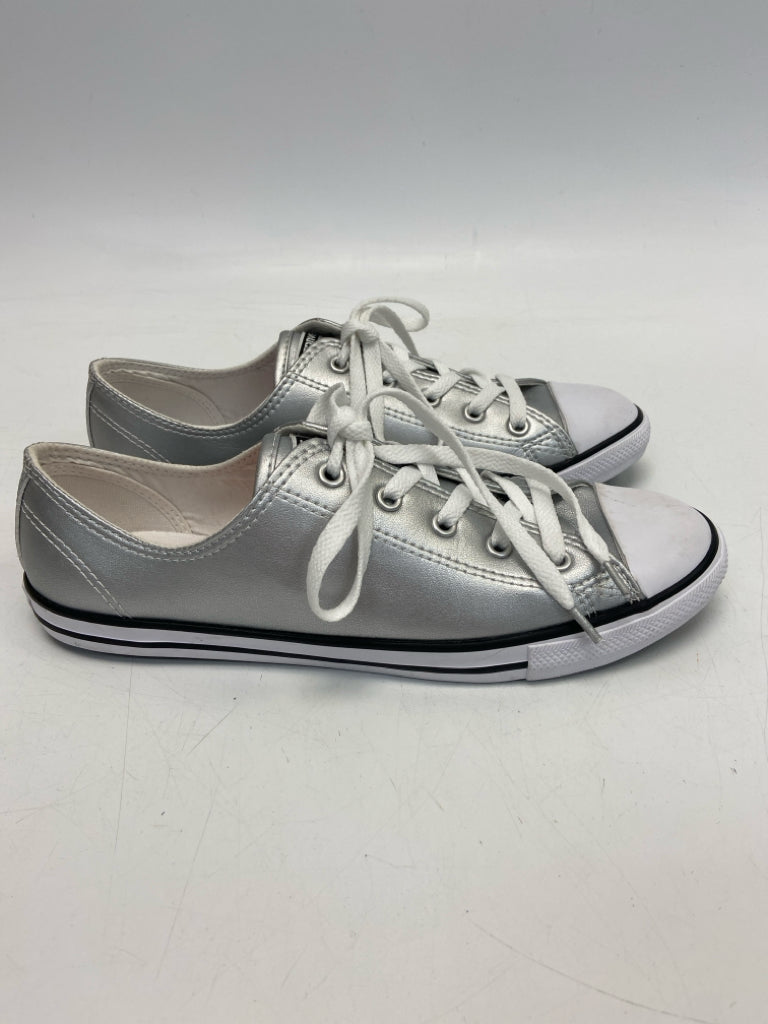 NWOT Converse  Size 8 Silver Lace-up Sneakers