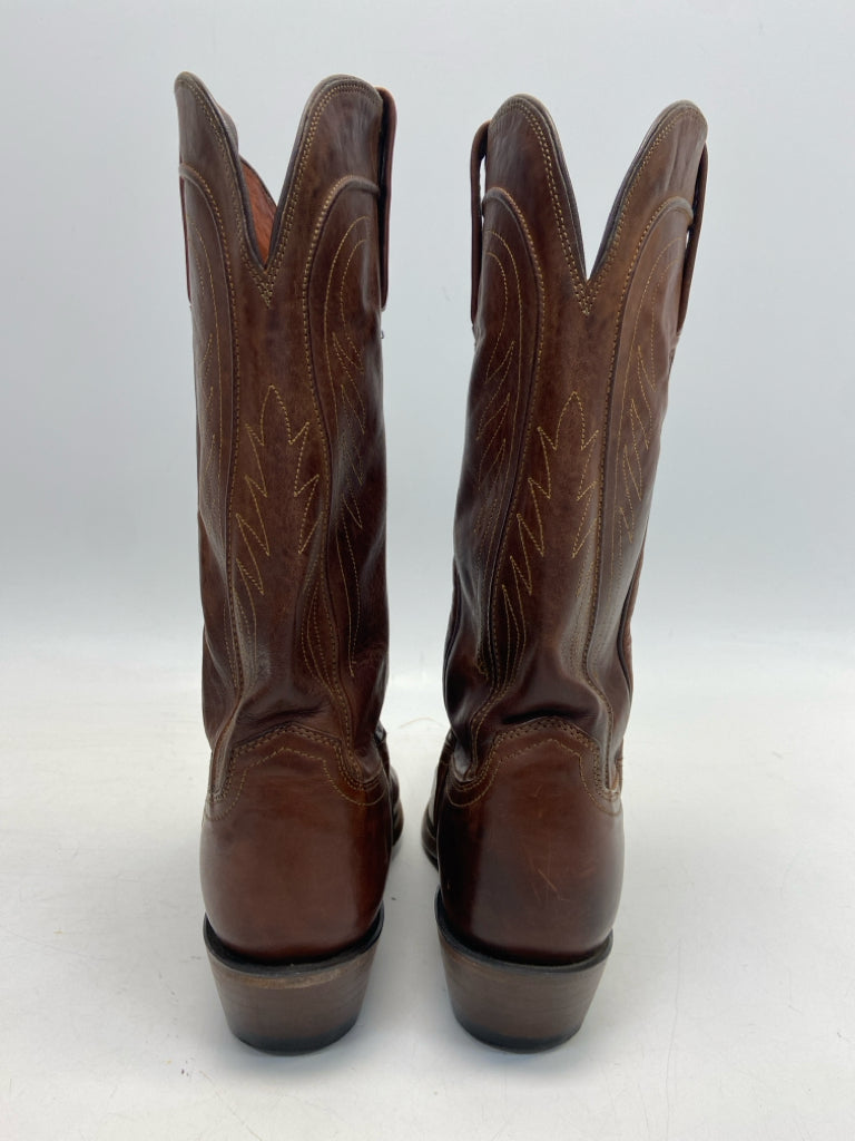 Lucchese Size 9 Brown Western Men&