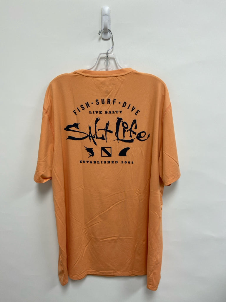 Salt Life Size 2X Peach Black Men&