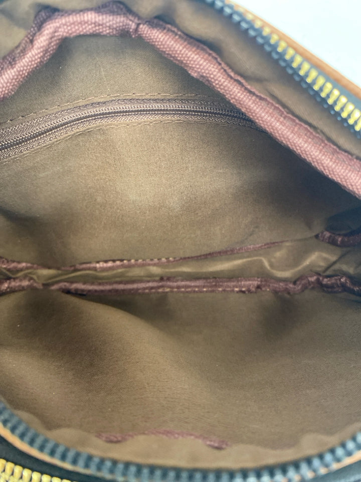 Black Wht/Brown Crossbody