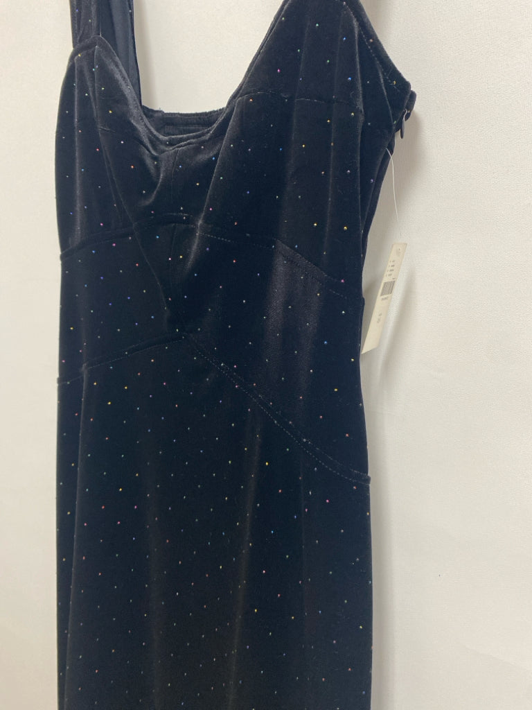 NWT Maeve Size XS Black Multi Color Speckles Sleeveless Velour Ladies Dress