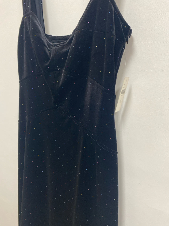 NWT Maeve Size XS Black Multi Color Speckles Sleeveless Velour Ladies Dress