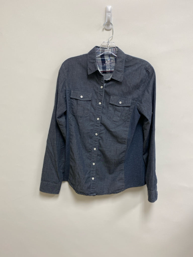 Kuhl Size M Dark Blue Button Up Ladies Top