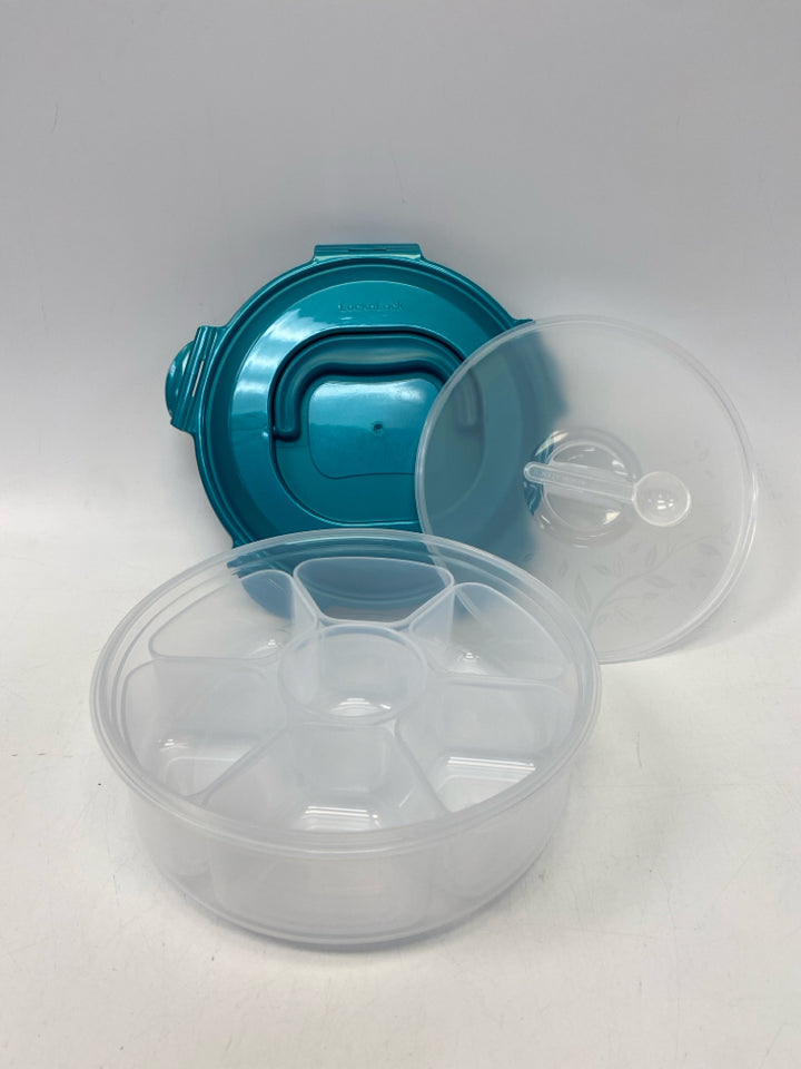 Lock &amp; Lock Turquoise Clear Storage Container