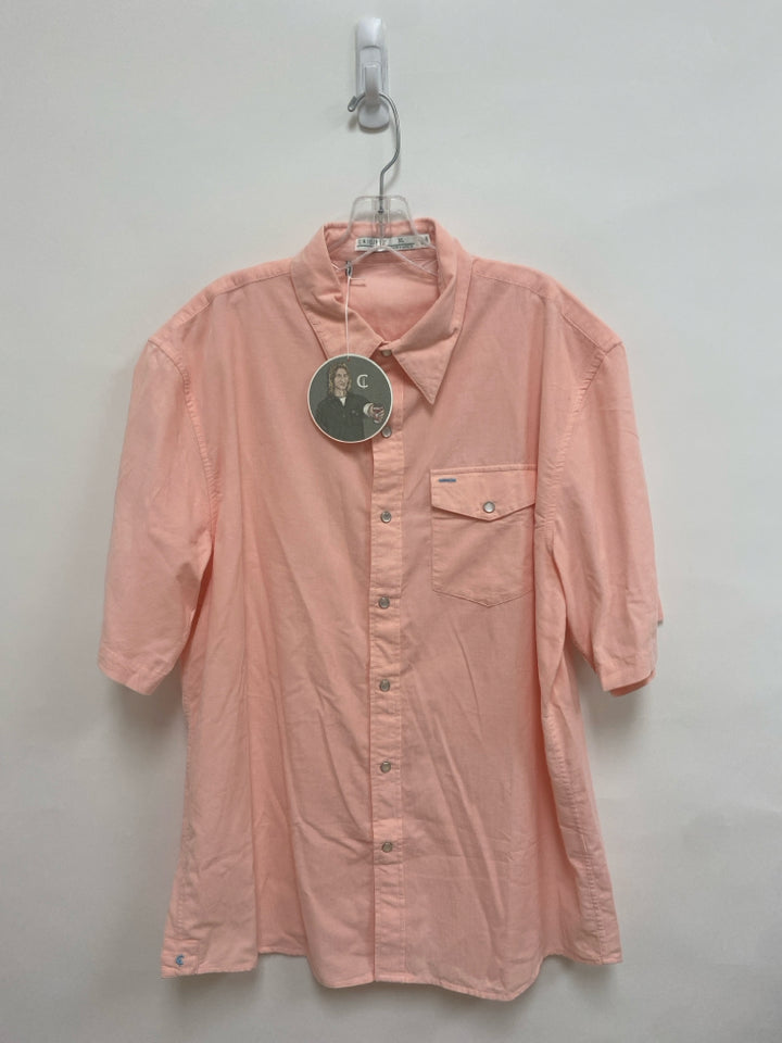 NWT Size XL Pale Pink Button Up Velour Men&