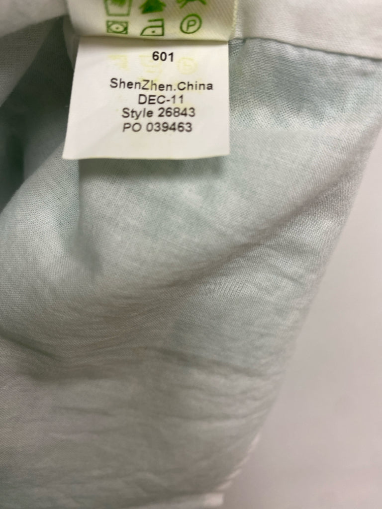 LILLY PULITZER Size 2 Teal Green Blue/White Beaded Sleeveless Ladies Dress