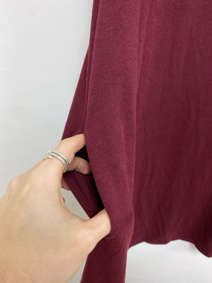 NWT Zenana  SIZE  1X Burgundy Criss-Cross Plus Size Dress