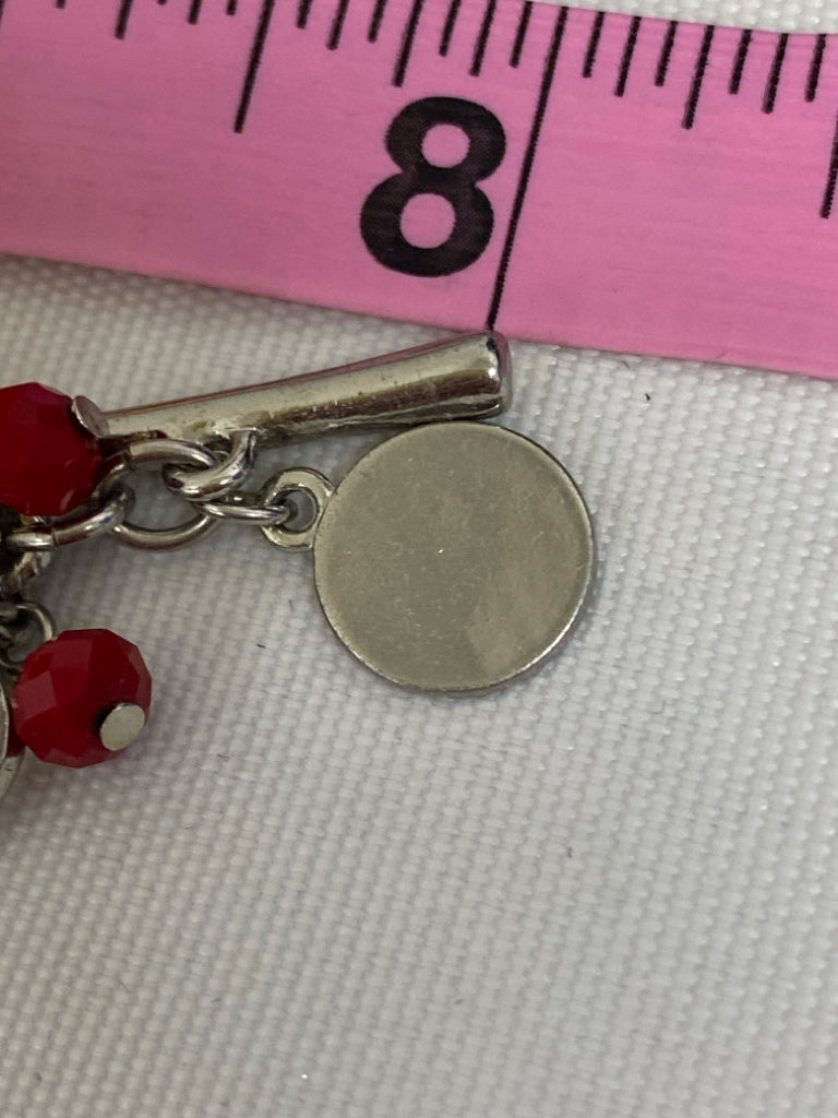 Wht House/Blk Mkt Silver Color Red Shapes Bracelet