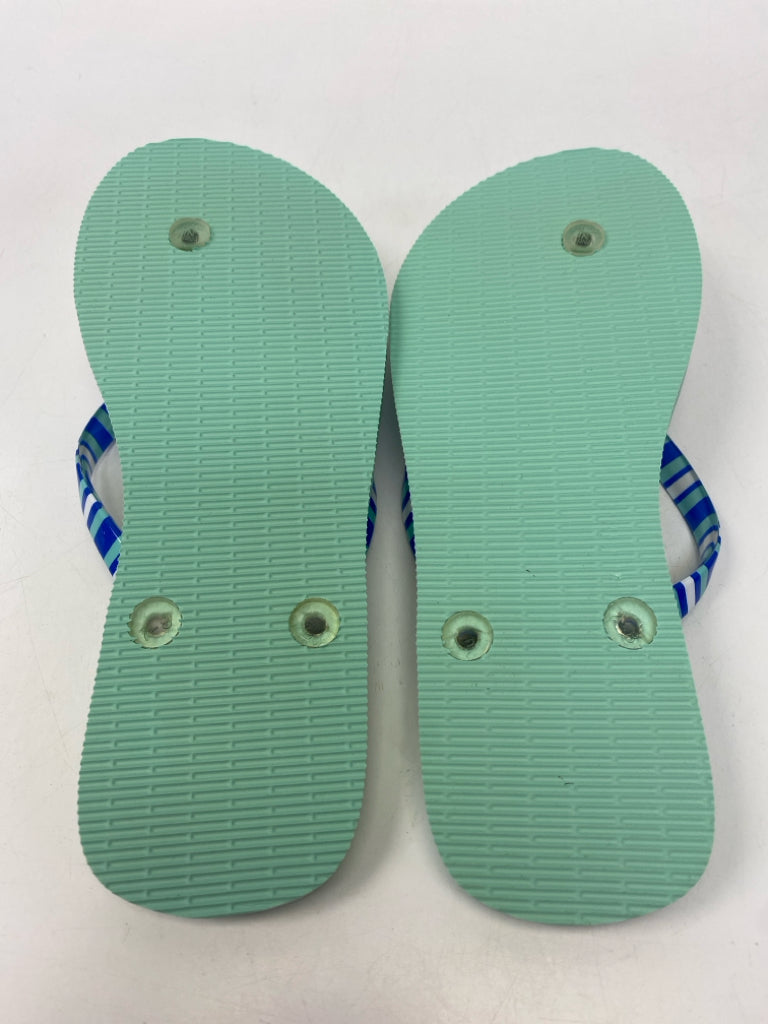 NWOT Vera Bradley  Size 7/8 Blue Aqua/White Stripe(s) Sandals