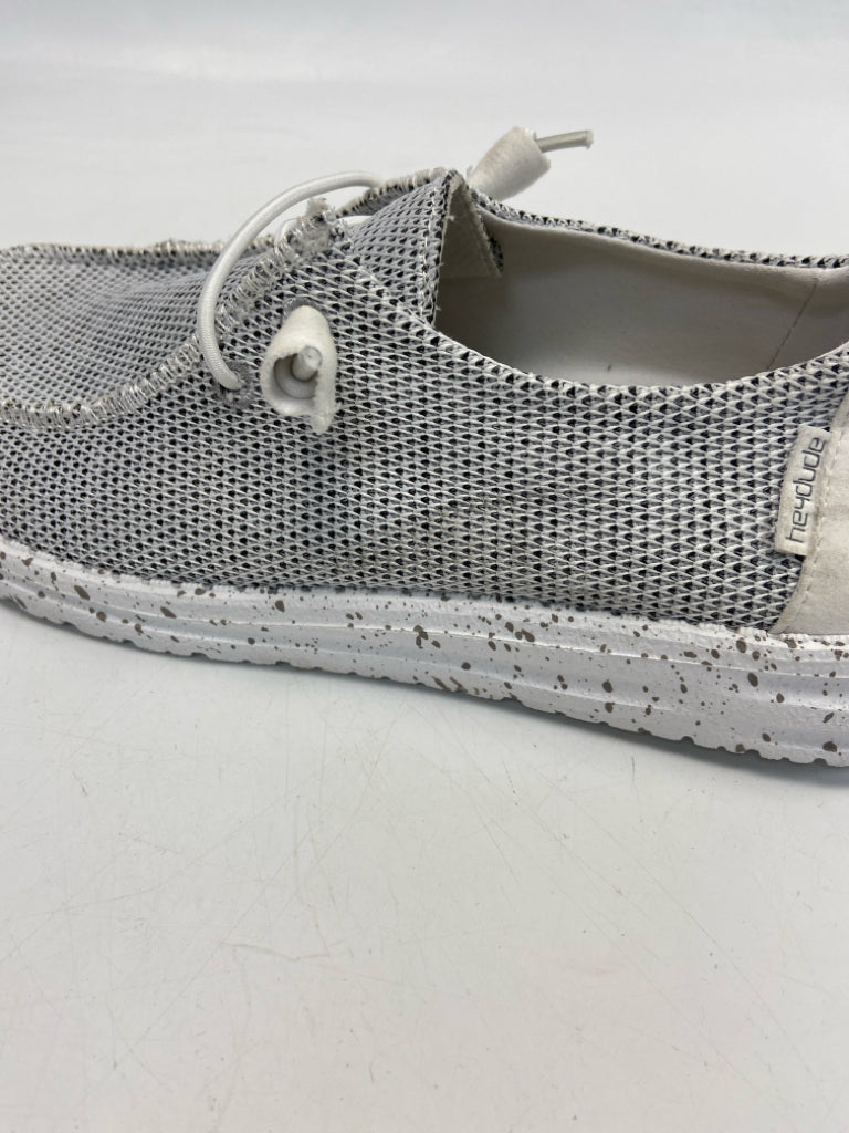 Hey Dude  Size 9 White Gray Flats