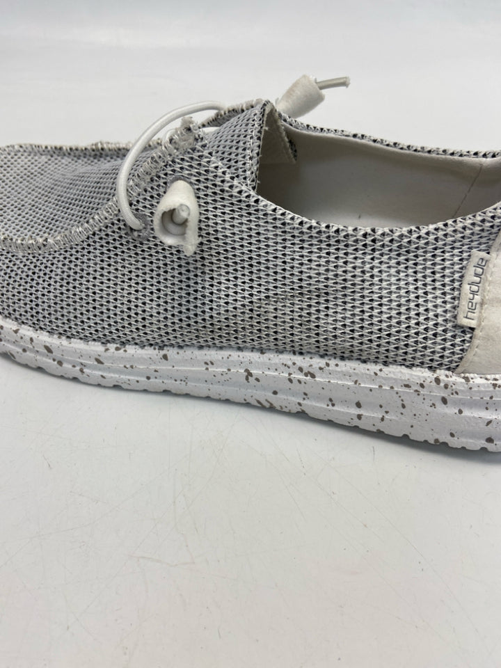 Hey Dude  Size 9 White Gray Flats