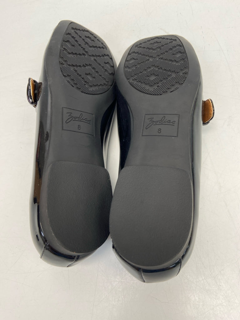 NWOT  Size 8 Black Buckle(s) Patent Flats