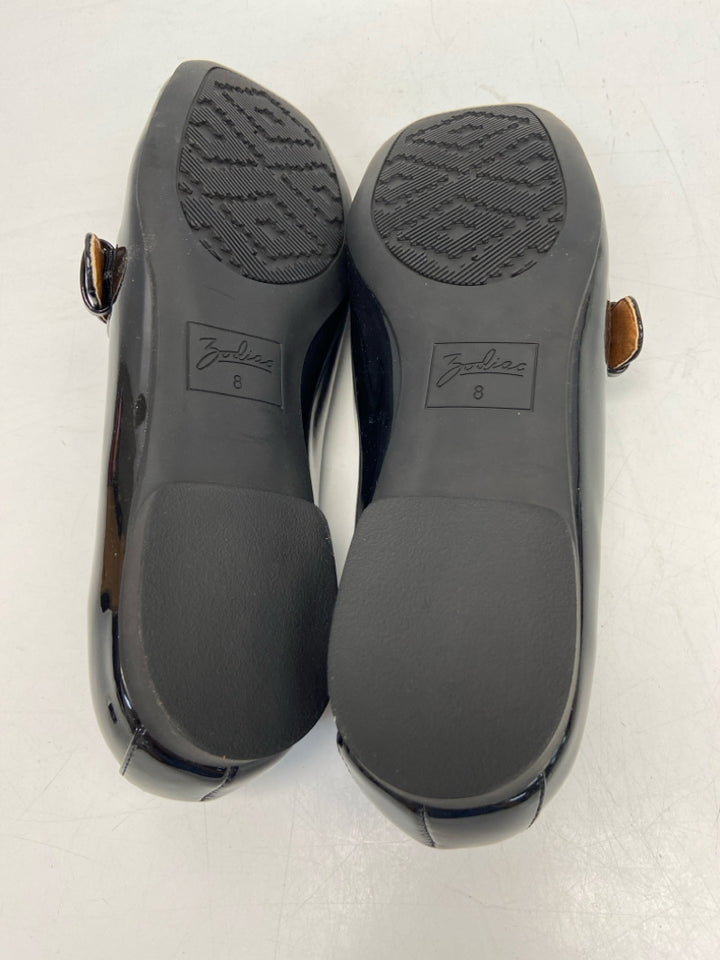 NWOT  Size 8 Black Buckle(s) Patent Flats