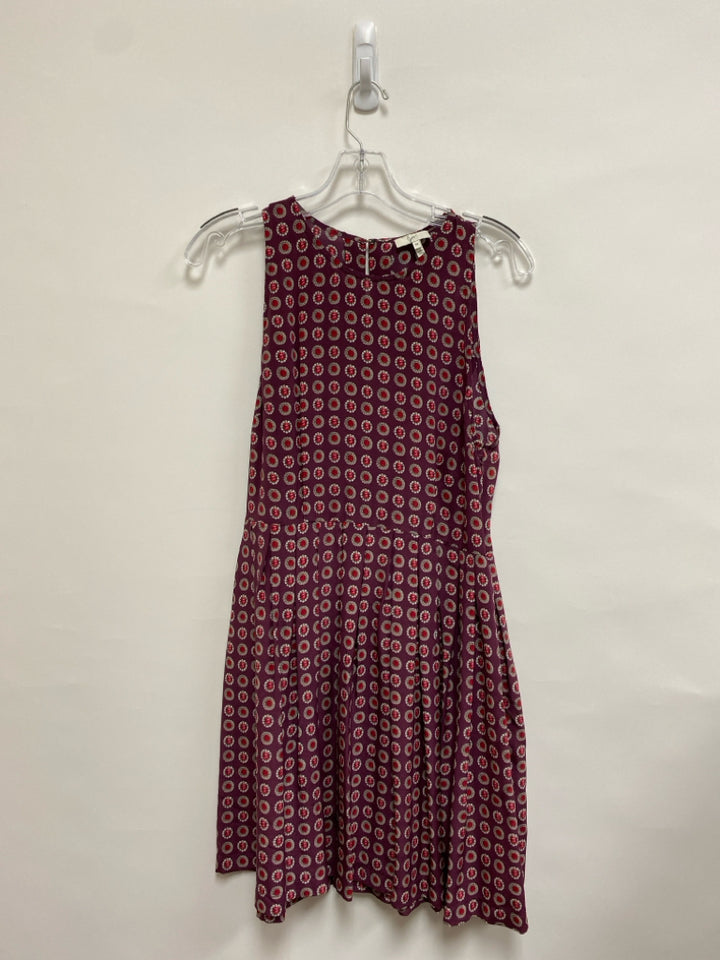 Joie Size M Purple Red/Gray Sleeveless Ladies Dress