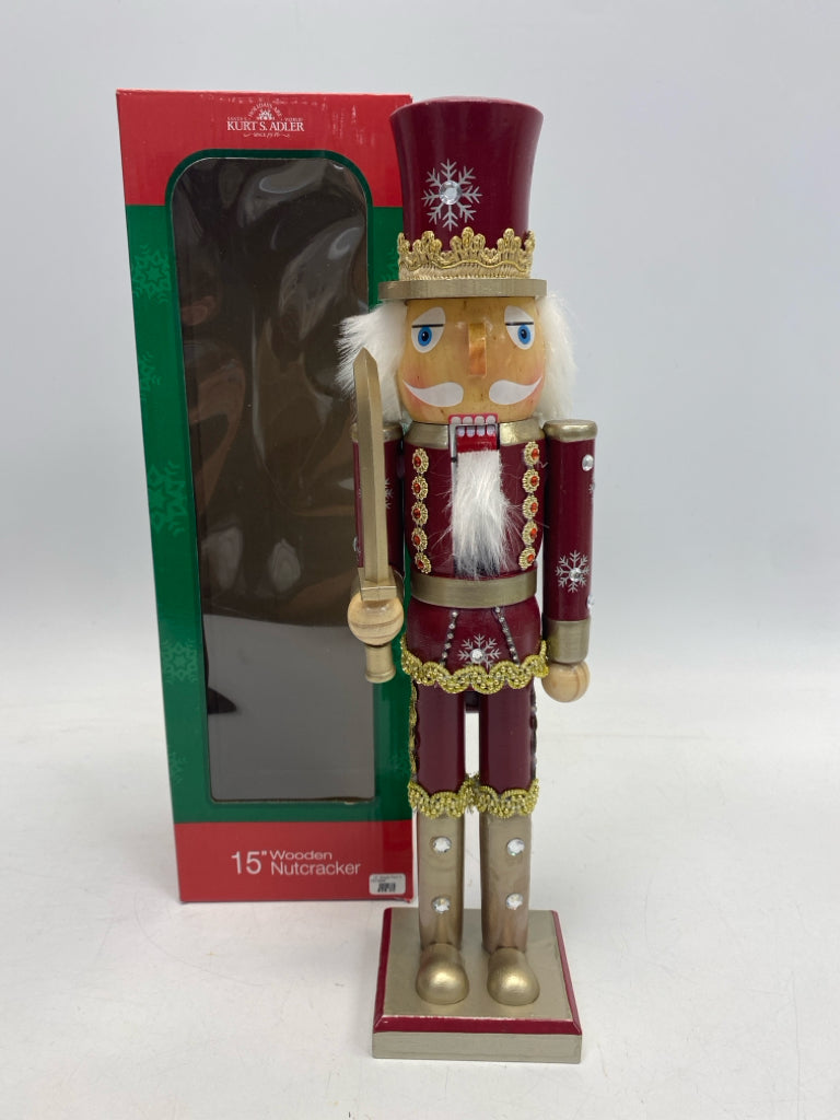 Kurt Adler Burgundy Gold Christmas