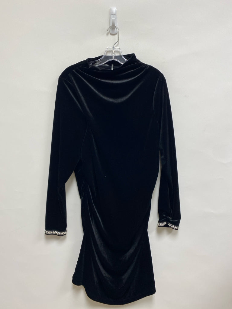 Anthropologie Size 1X Blue Beaded Velour Plus Size Dress