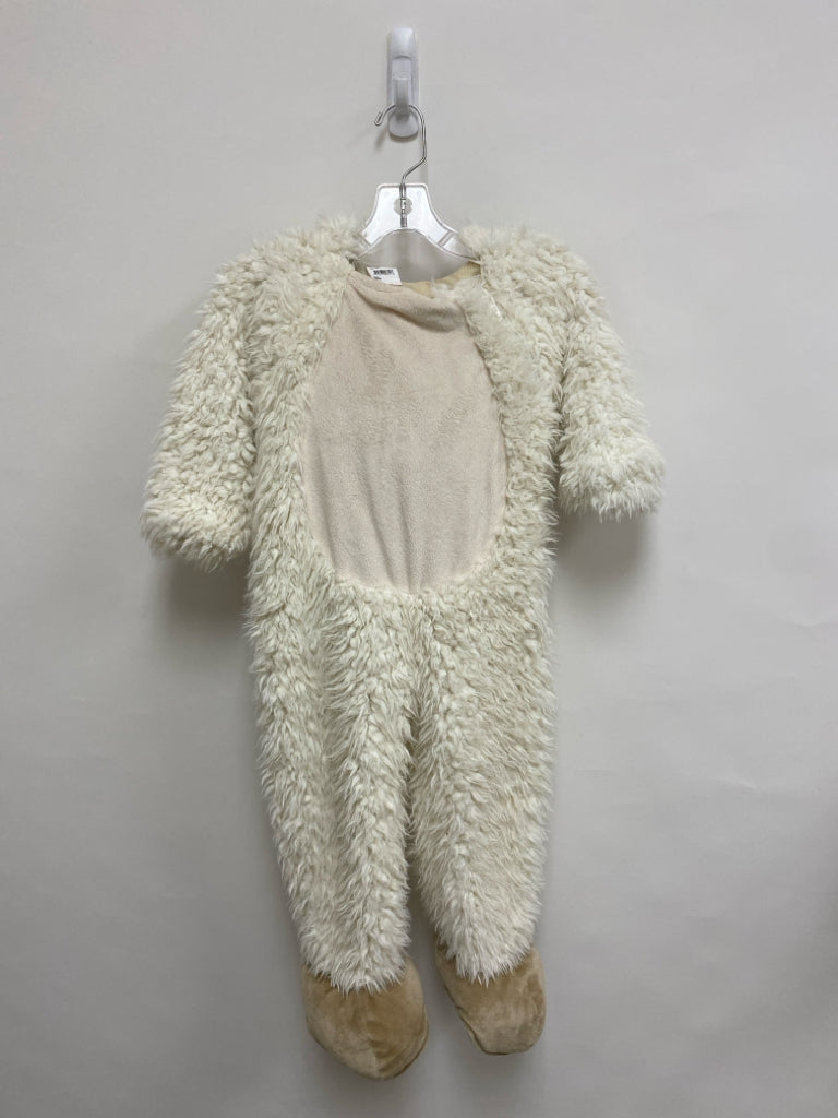 SIZE 2T/3T Yellow/White Cream Fuzzy Girl&