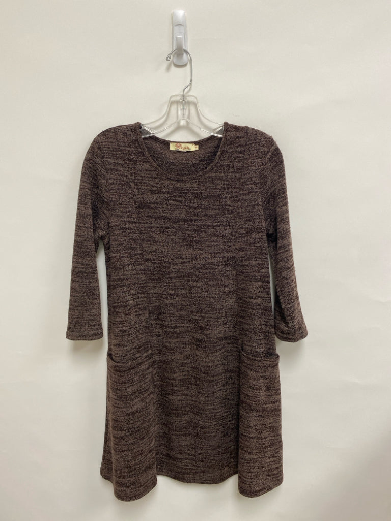 Aryeh Size S Espresso Mocha Mottled Knit Ladies Dress