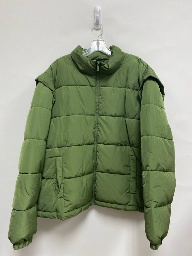 Size XL Green Puffer Ladies Jacket