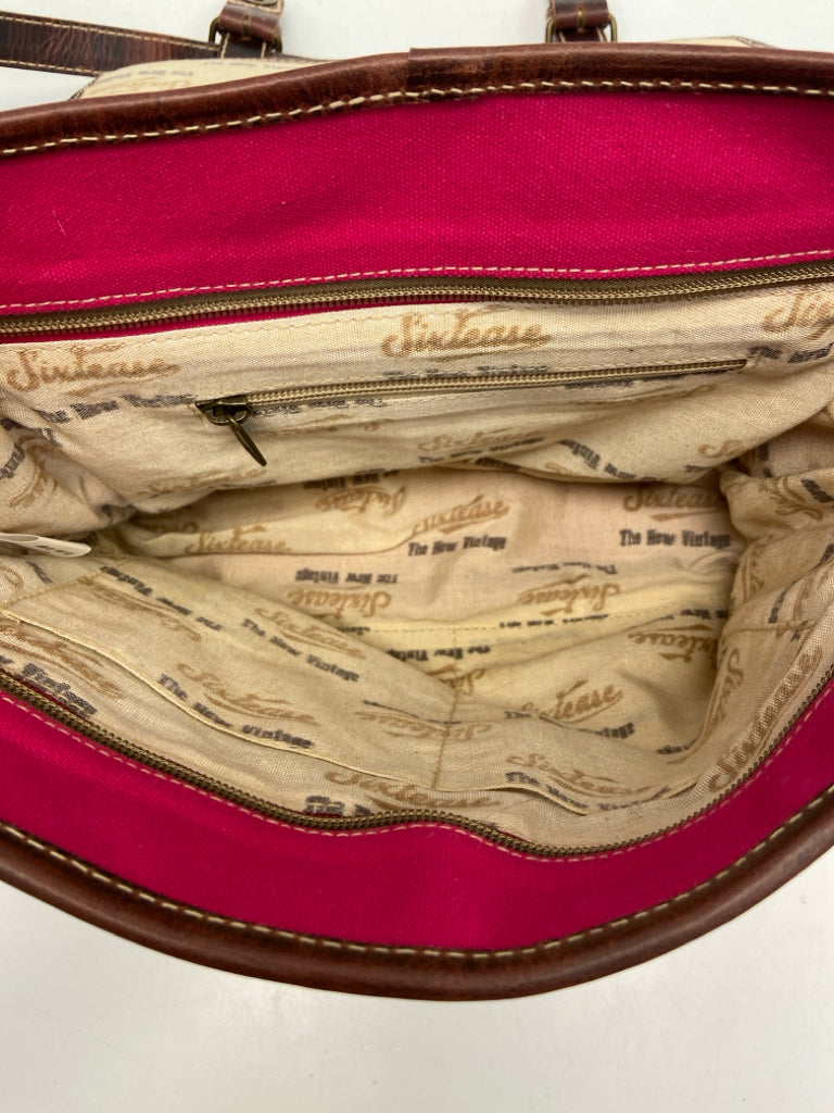 NWT Sixtease Fuchsia Multi-Color Southwestern Canvas Handbag