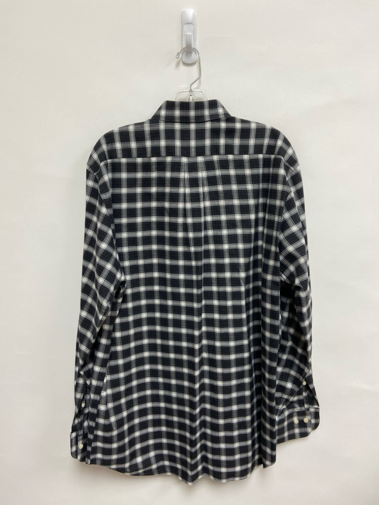 Peter Millar Size L Black/White Plaid Men&