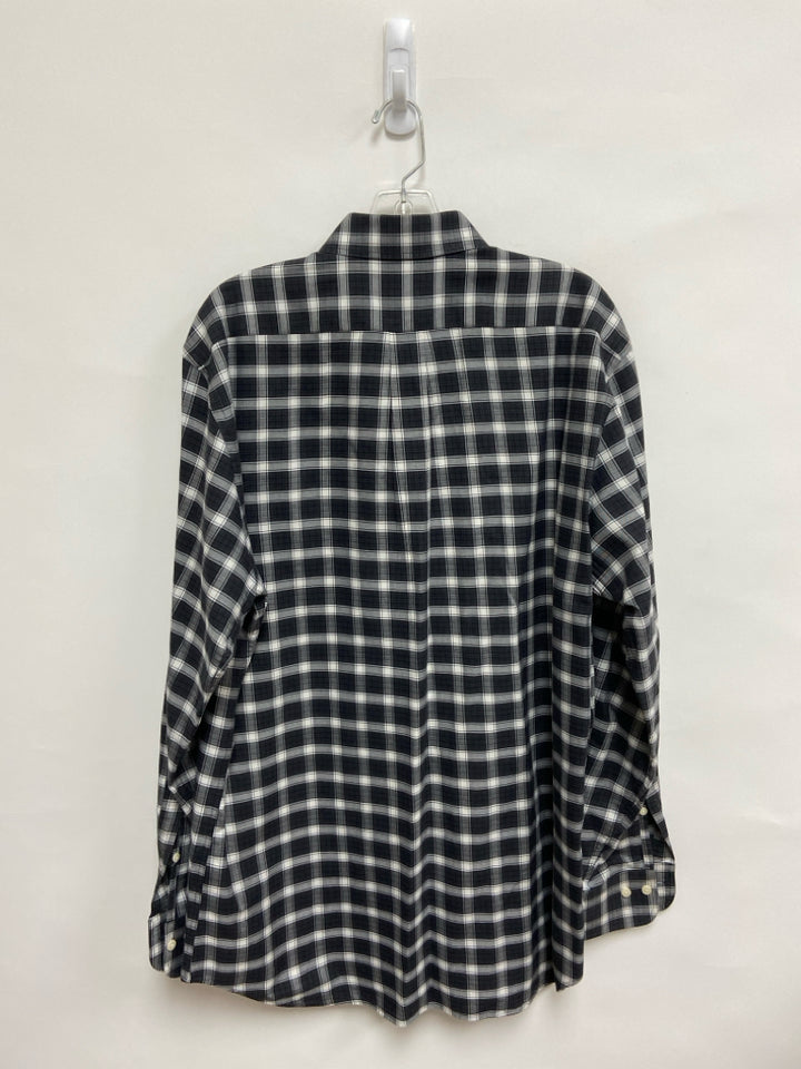 Peter Millar Size L Black/White Plaid Men&